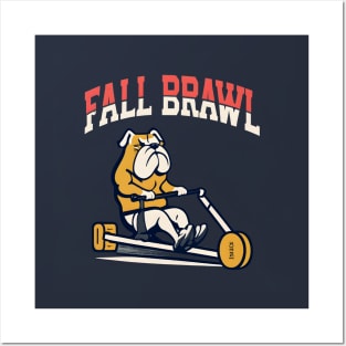 Fall Brawl Bulldog retro Posters and Art